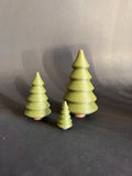 Sapins de Noël Texturés – Trio Scandinave, 3 Tailles