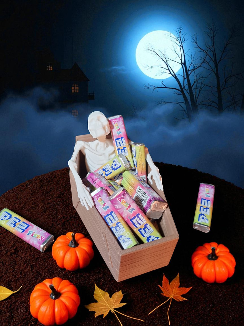 Squelette & cercueil - Présentoire à bonbon