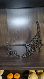 Chat Voronoï qui s’étire — Sculpture design