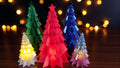 Sapin Origami Étoilé – Déco de Noël LED
