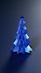 Sapin Origami Étoilé – Déco de Noël LED