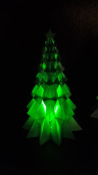 Sapin Origami Étoilé – Déco de Noël LED