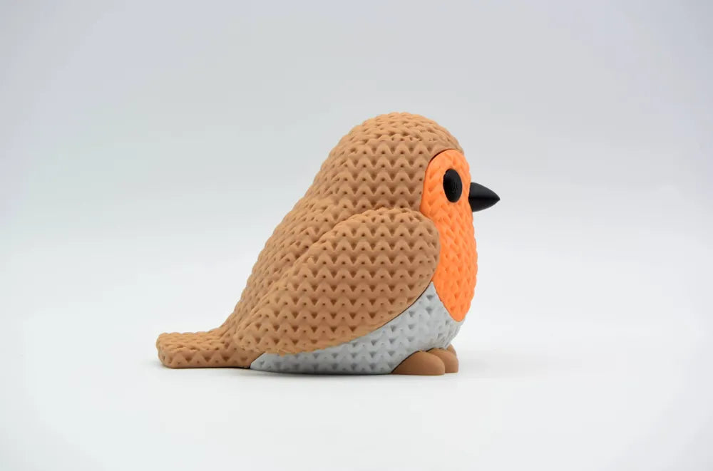 Rouge gorge Kawaii 🐦 Effet Crochet 3D Amigurumi – Déco Mignonne Fait Main