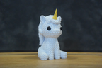 Figurine Licorne Kawaii 🦄 Effet Crochet 3D Amigurumi – Déco Mignonne
