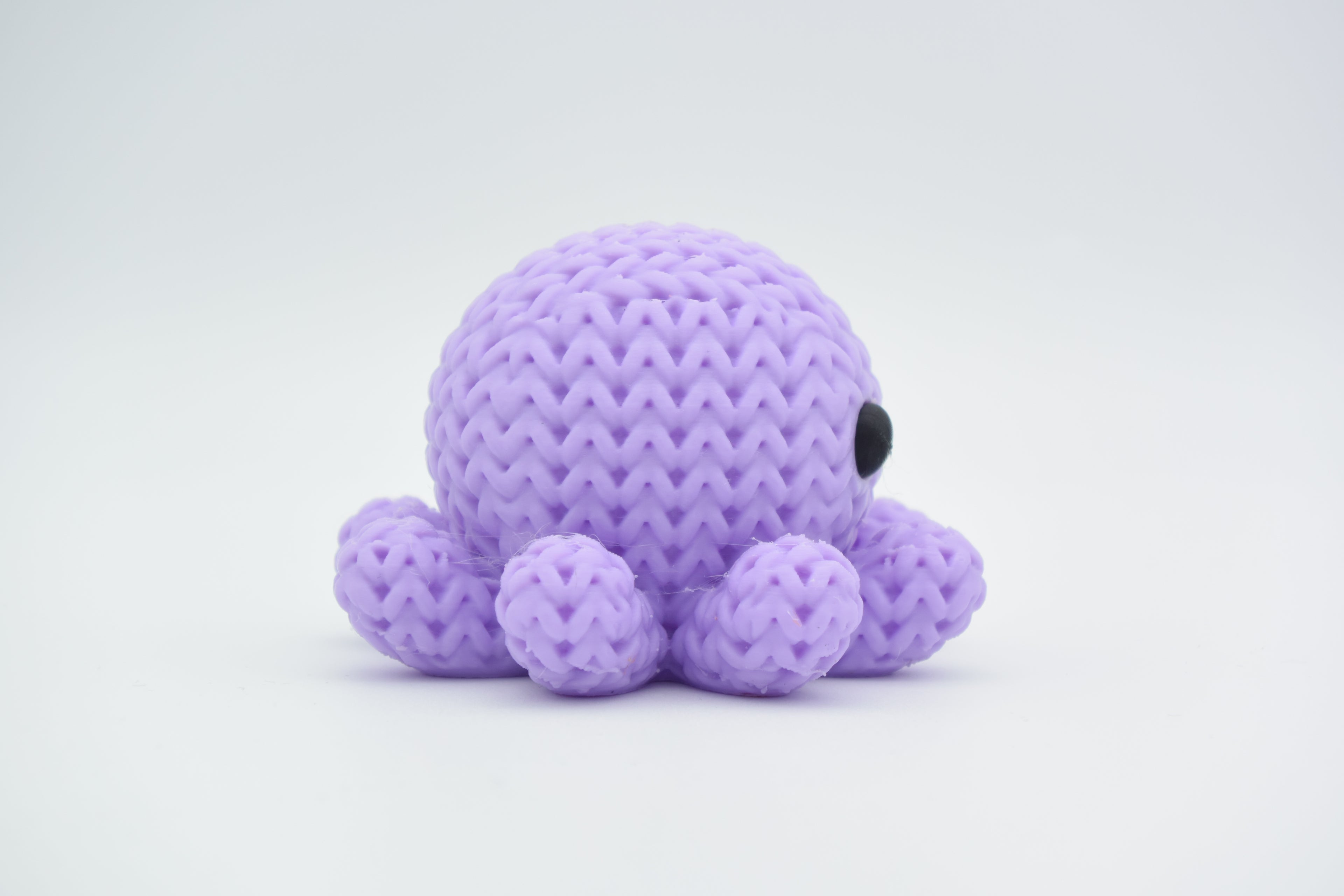 Figurine Pieuvre Kawaii 🐙 Effet Crochet 3D Amigurumi – Déco Mignonne