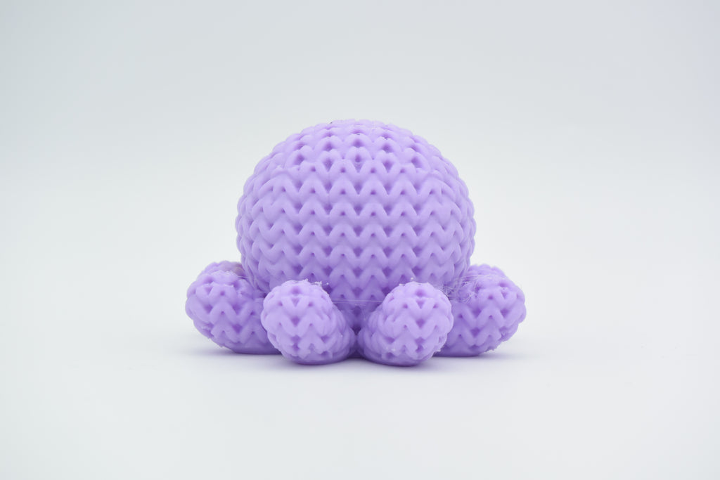 Figurine Pieuvre Kawaii 🐙 Effet Crochet 3D Amigurumi – Déco Mignonne