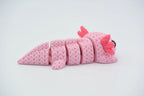 Figurine axolotl kawaii effet tricoté, vue de face