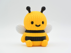 Figurine Abeille Kawaii 🐝 Effet Crochet 3D Amigurumi – Déco Mignonne