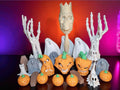 Box Halloween 31 pièces, kit de décoration 3D à poser, vue d'ensemble Tresor3D