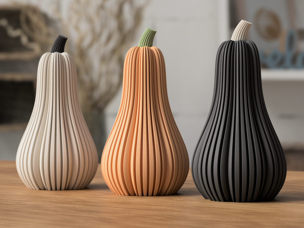 Détail des rainures de la butternut nervurée laissant passer la lumière LED, Tresor3D