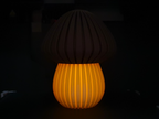 Détail du pied rainuré du champignon photophore LED, Tresor3D