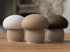 Champignon Nordic posé en trio de tailles, décoration d'automne Tresor3D