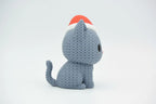 Figurine chat mignon avec bonnet de Noël effet tricoté imprimée en 3D, vue 2