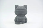 Figurine chat mignon effet tricoté imprimée en 3D, vue 2