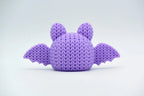 Chauve-souris mignonne violette effet tricoté vue de face, figurine Halloween imprimée en 3D - Tresor3D