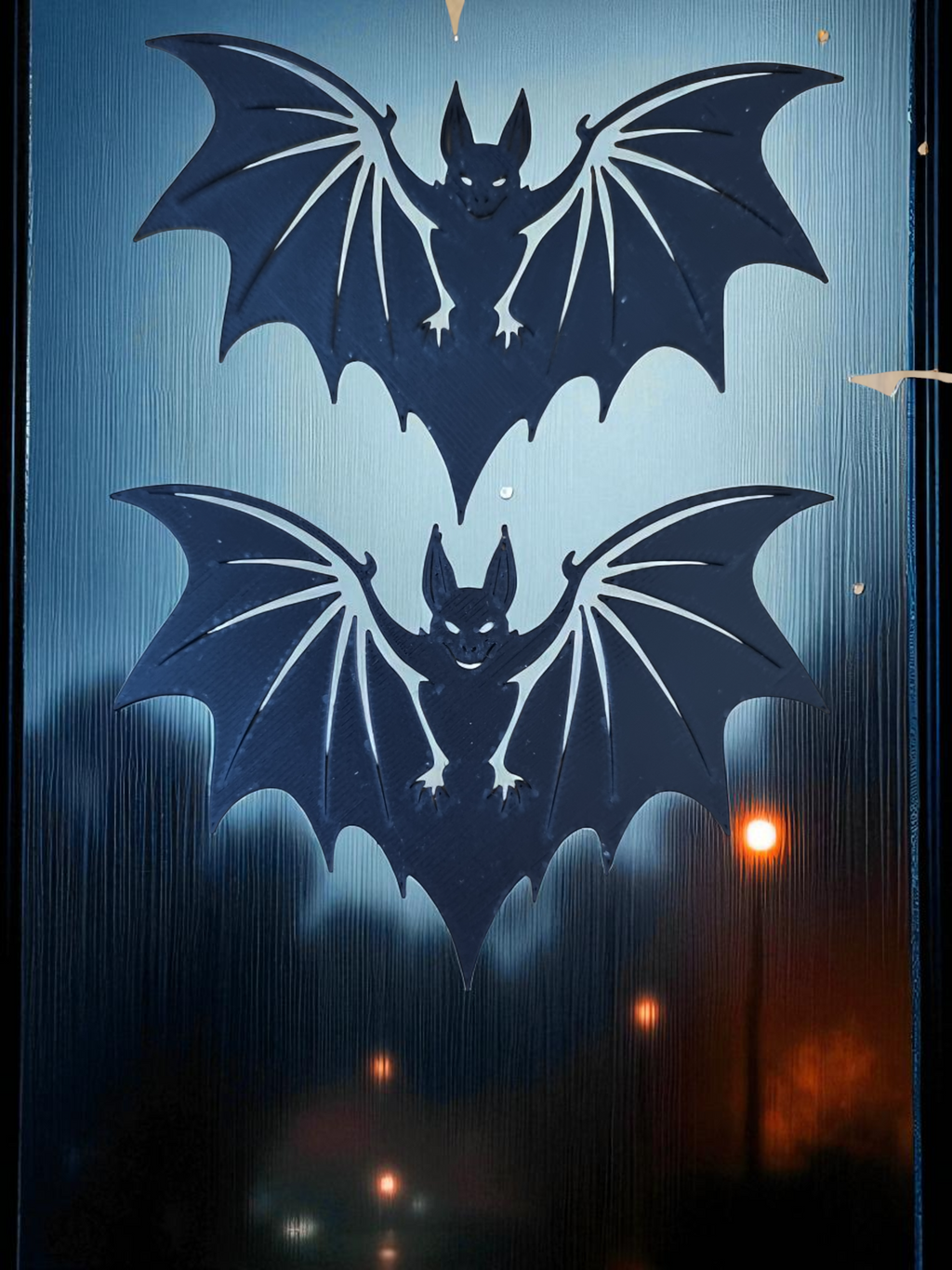Chauves-souris décoratives noires en PLA, wall art Halloween, Tresor3D