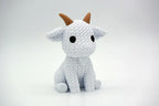 Chèvre mignonne blanche effet tricoté vue de côté, figurine imprimée en 3D - Tresor3D