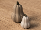 Courges butternut en trois tailles et plusieurs couleurs, Tresor3D