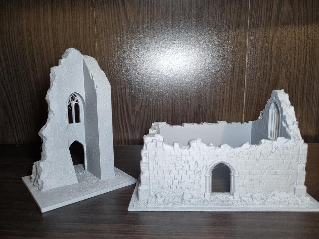 Détail de l'arcade et de la fenêtre ogivale de la façade gothique, Tresor3D