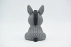 Figurine âne kawaii effet tricoté, vue de profil