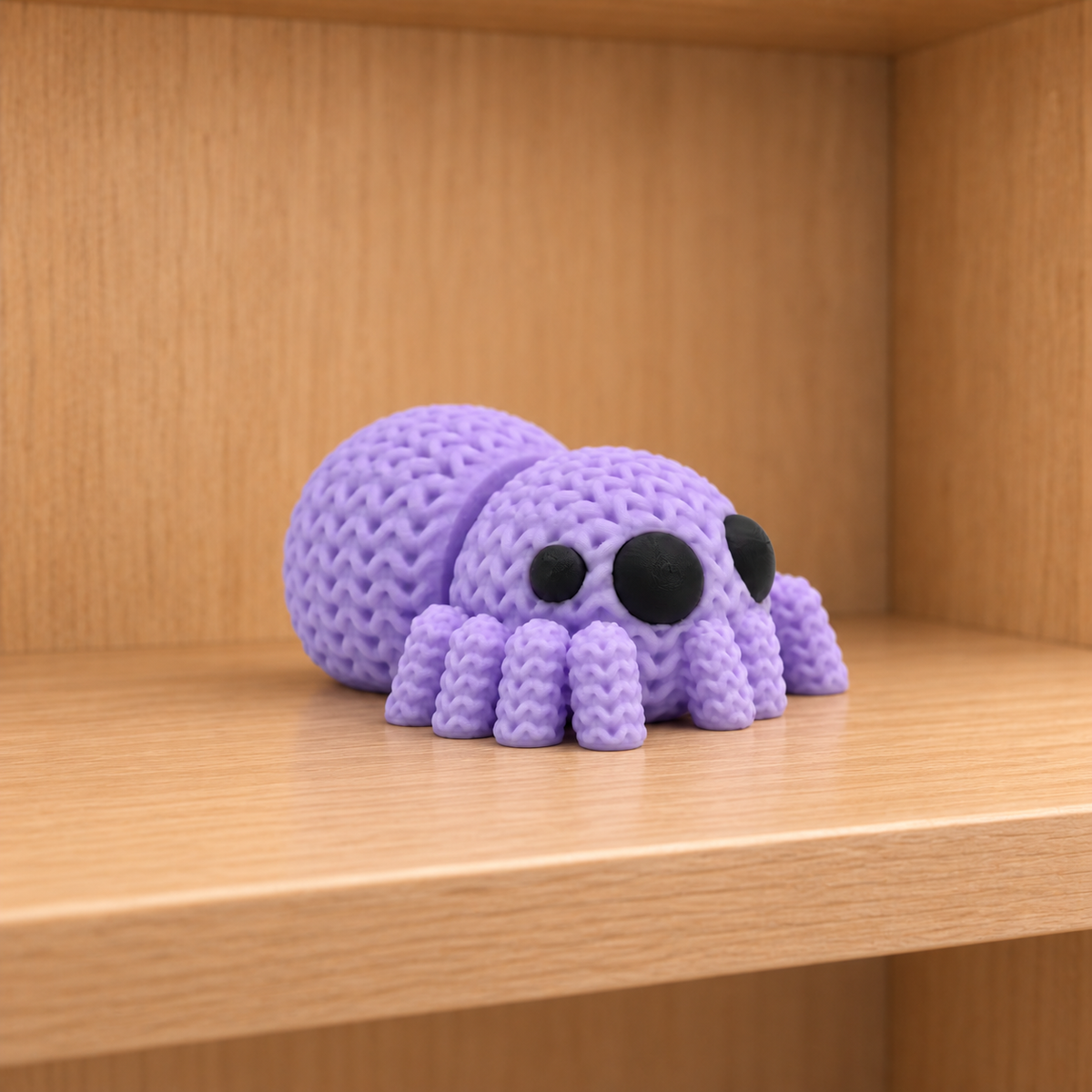 Figurine araignée kawaii effet tricoté amigurumi 3D Tresor3D, vue principale
