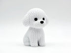 Figurine Bichon Frisé Kawaii, vue de profil, Tresor3D
