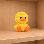 Figurine canard kawaii effet tricoté amigurumi 3D Tresor3D, vue principale
