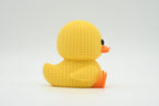 Figurine canard kawaii effet tricoté, vue de profil