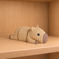 Figurine capybara articulé kawaii effet tricoté amigurumi 3D Tresor3D, vue principale