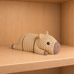 Figurine capybara articulé kawaii effet tricoté amigurumi 3D Tresor3D, vue principale