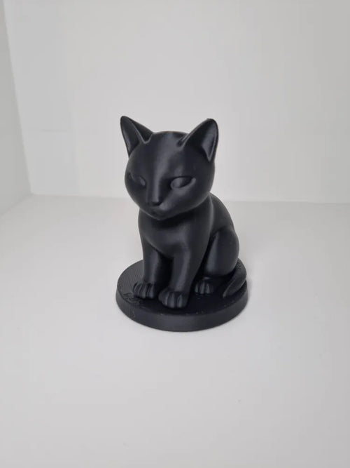 Détail de la silhouette épurée du chat assis minimaliste, Tresor3D