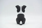 Figurine chien border collie kawaii effet tricoté, vue de profil