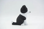 Figurine chien border collie kawaii effet tricoté, vue arrière
