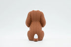 Figurine chien cavalier king charles kawaii effet tricoté, vue de profil