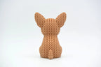 Figurine chien chihuahua kawaii effet tricoté, vue de profil