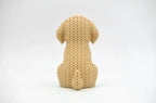 Figurine chien golden retriever kawaii effet tricoté, vue de profil