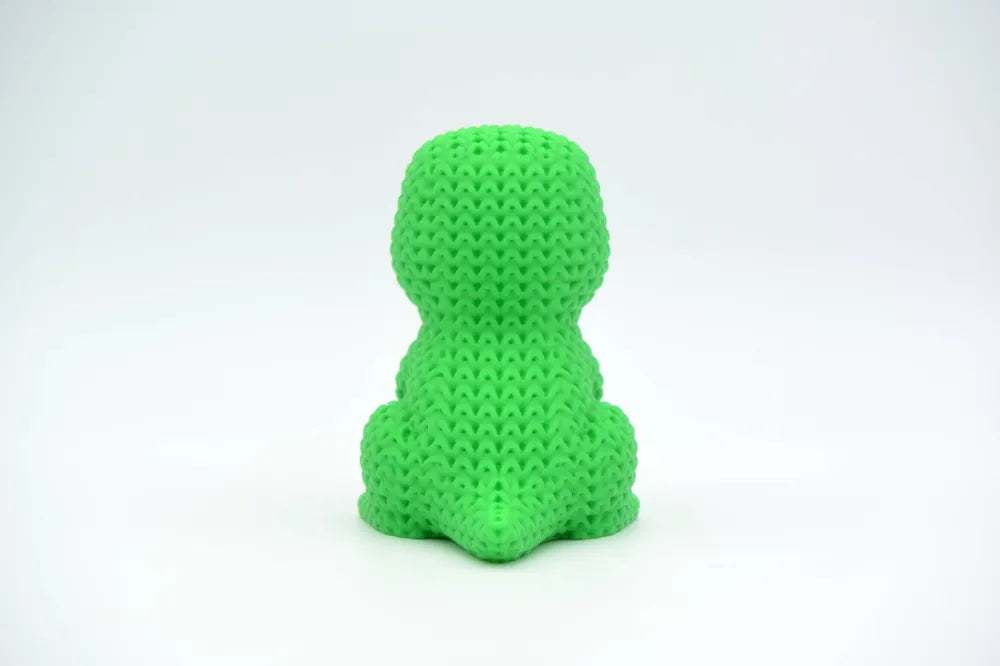 Figurine dinosaure t-rex kawaii effet tricoté, vue arrière