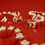 Dragon articulé flexible en plusieurs couleurs, jouet certifié CE, Tresor3D