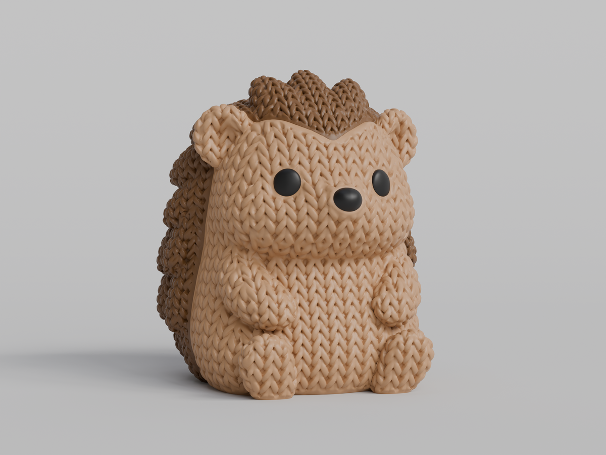 Figurine hérisson Kawaii, rendu 3D, Tresor3D