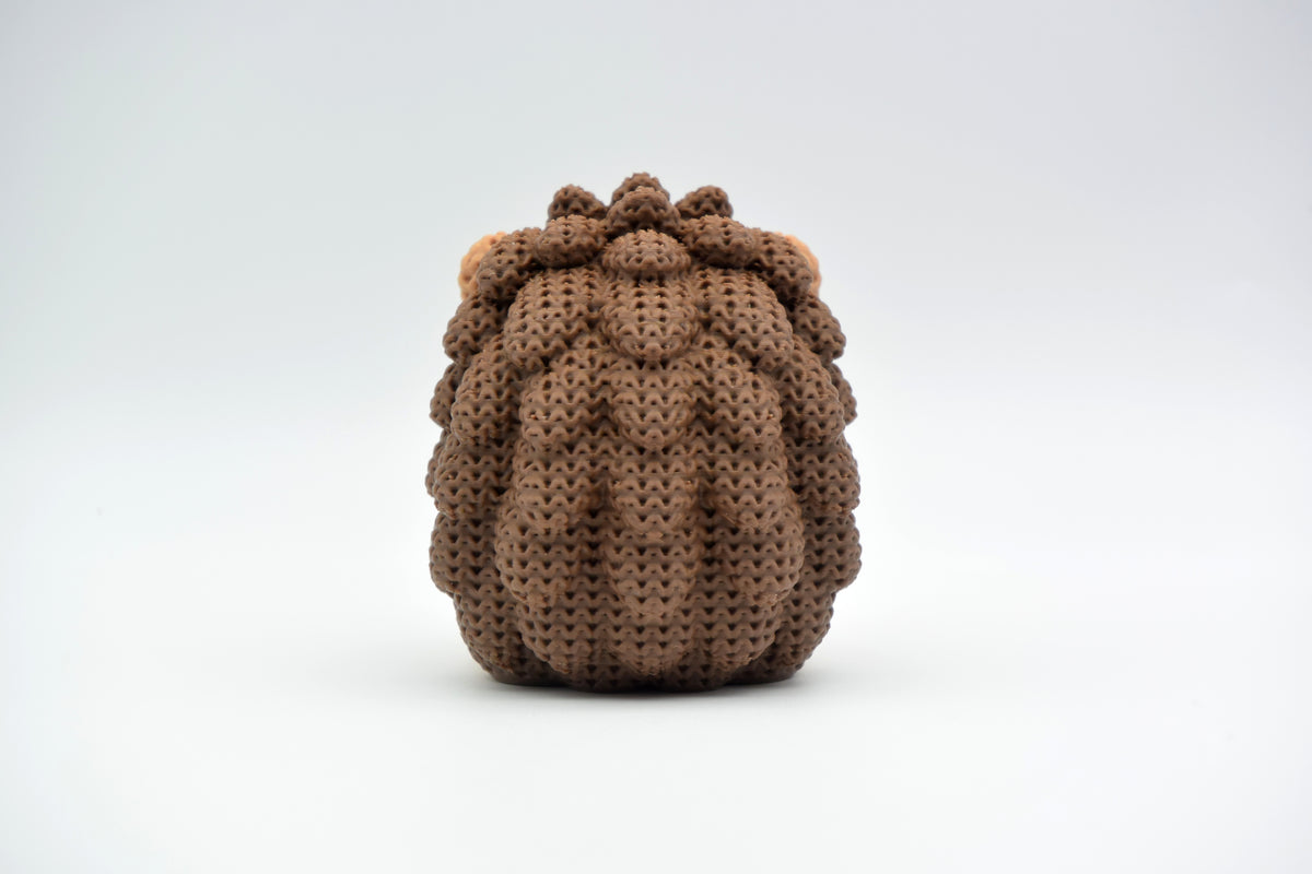 Figurine hérisson Kawaii, détail de la texture tricotée, Tresor3D
