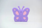 Figurine papillon kawaii effet tricoté, vue de face