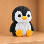 Figurine pingouin kawaii effet tricoté amigurumi 3D Tresor3D, vue principale
