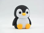 Figurine pingouin kawaii effet tricoté, vue de face