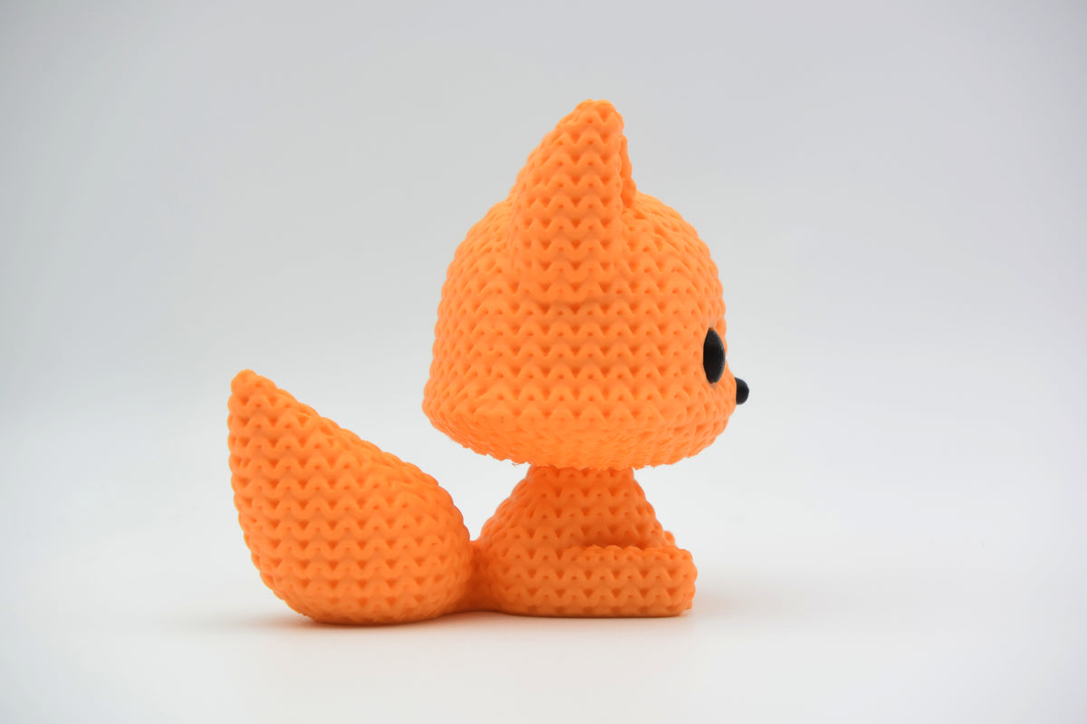 Figurine Renard Kawaii, autre angle de vue, Tresor3D