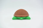 Figurine tortue kawaii effet tricoté, vue de face