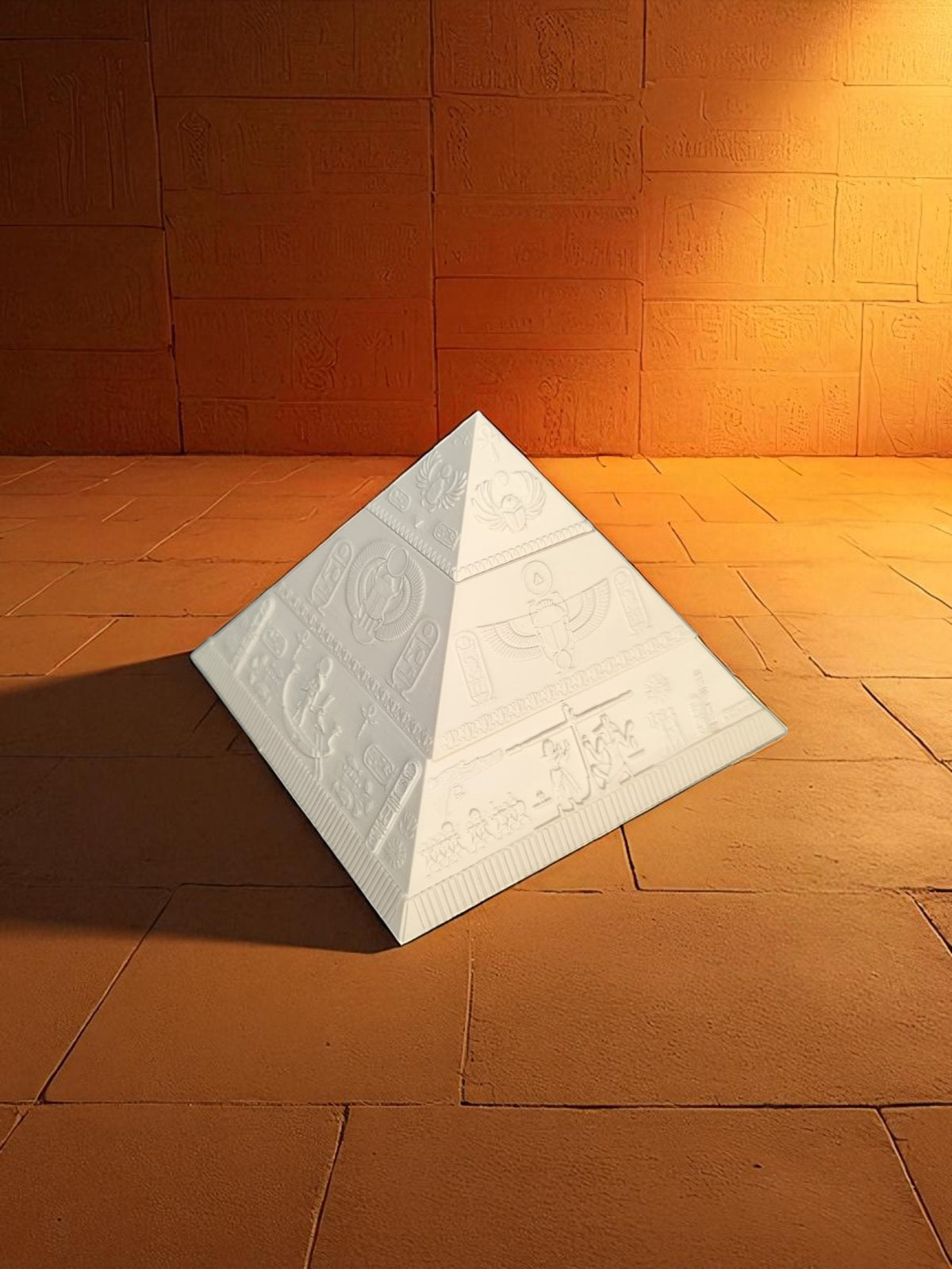 Pyramide égyptienne secrète, compartiment ouvert, Tresor3D
