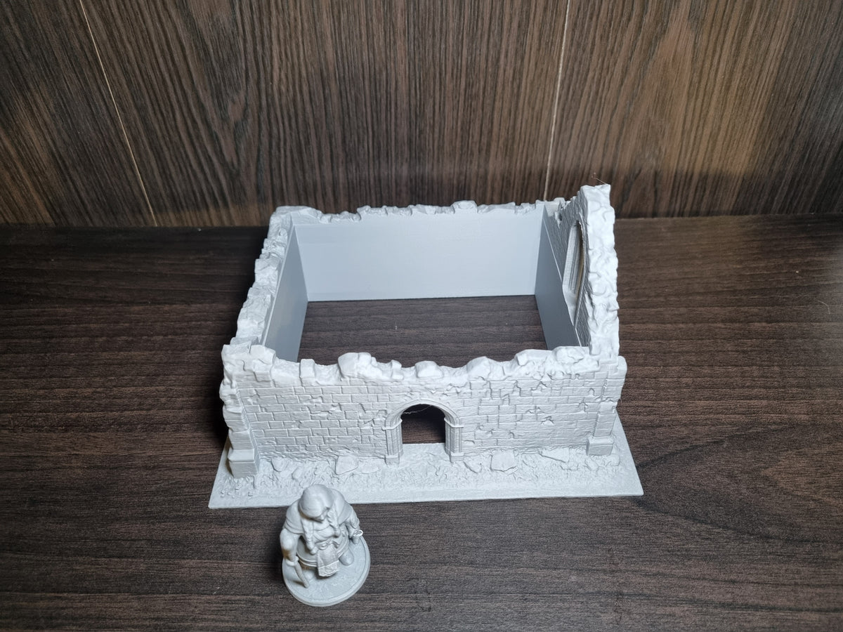 Ruine de chapelle, vue de dessus, Tresor3D