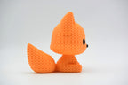 Figurine Renard Kawaii 🦊 Effet Crochet 3D Amigurumi – Déco Mignonne